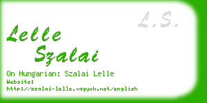 lelle szalai business card